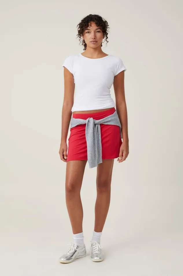 Cotton On Skirts Bella Mini Skirt Crimson Side Stripe 8211 Women