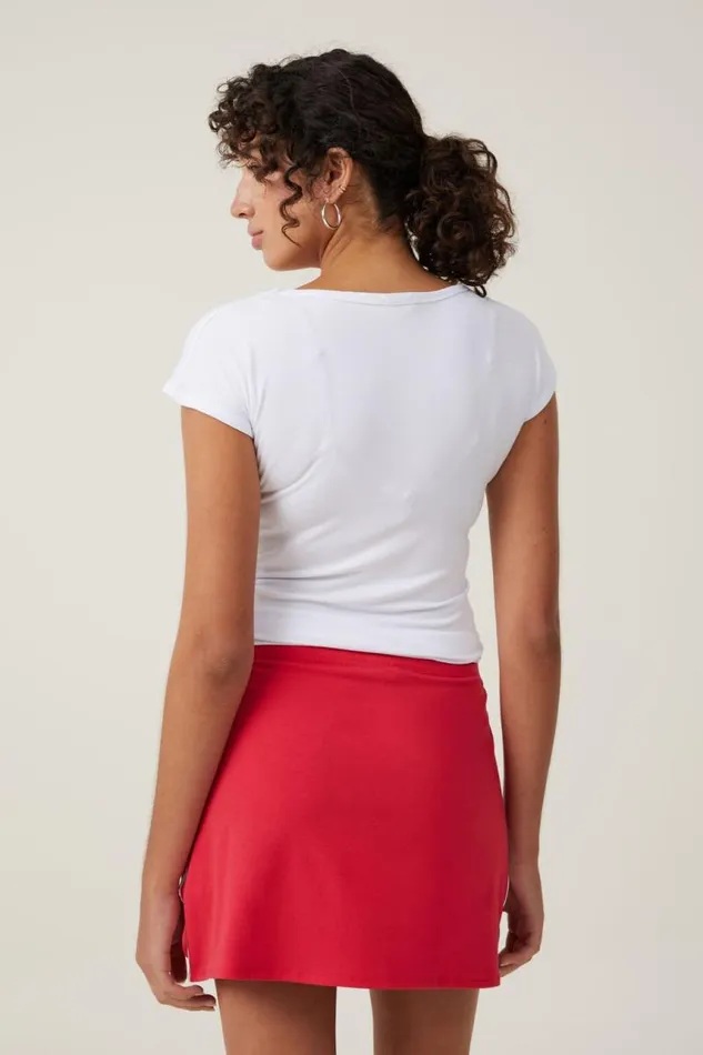 Cotton On Skirts Bella Mini Skirt Crimson Side Stripe 8211 Women