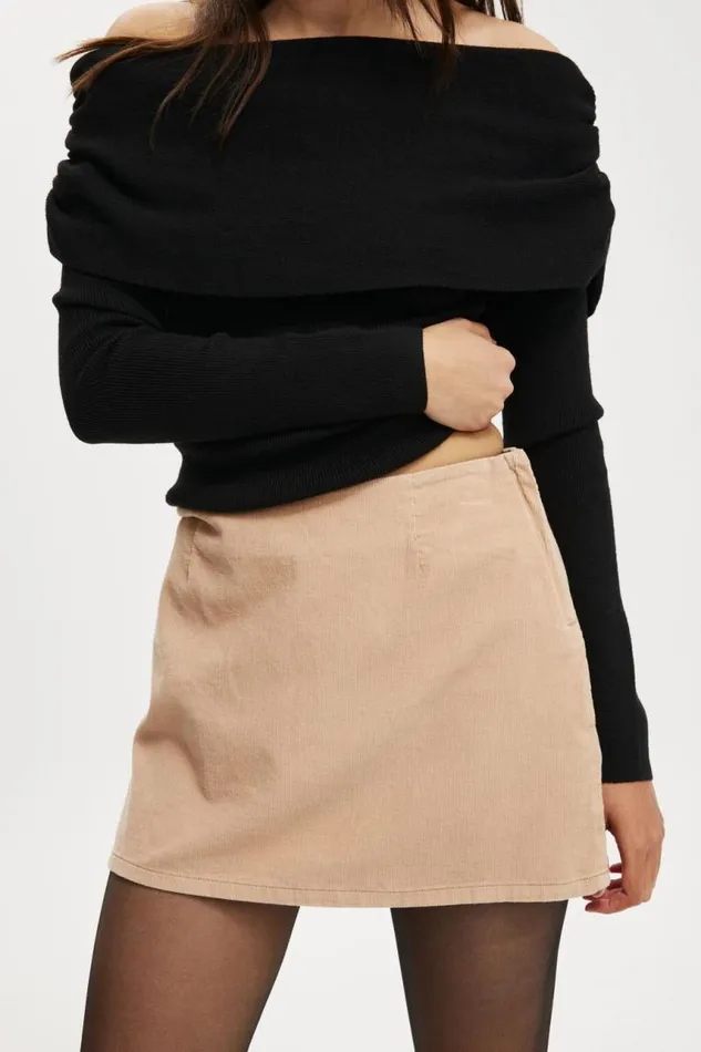 Cotton On Skirts Cord Mini Skirt Natural 8211 Women