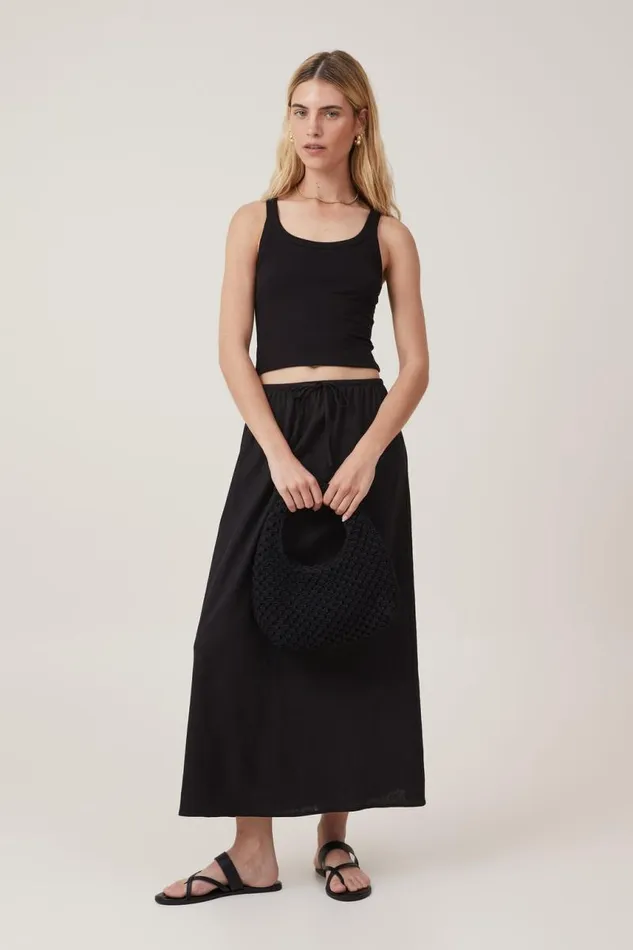 Cotton On Skirts Haven Maxi Slip Skirt Black 8211 Women