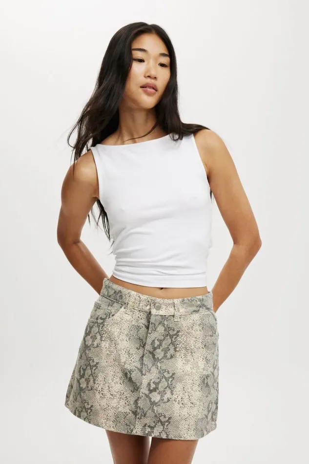 Cotton On Skirts Original Denim Mini Skirt Snake 8211 Women