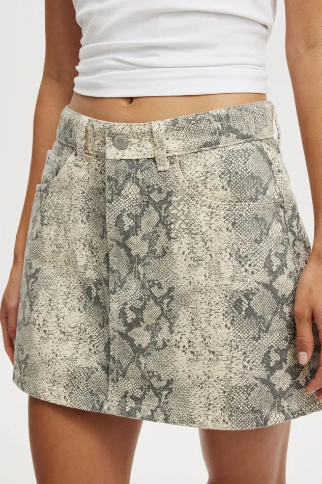 Cotton On Skirts Original Denim Mini Skirt Snake 8211 Women