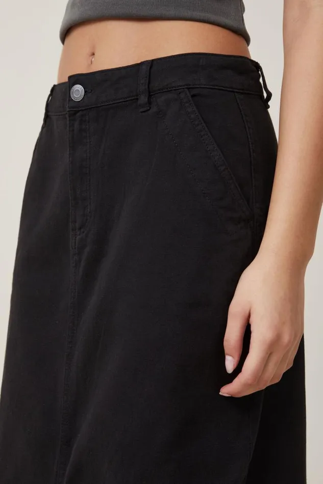 Cotton On Skirts Ryder Utility Maxi Skirt Black 8211 Women