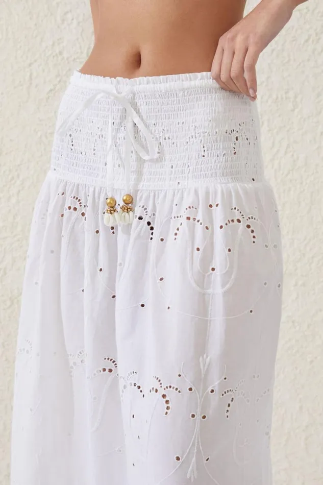 Cotton On Skirts The Vacation Maxi Skirt White Palm Tree 8211 Women