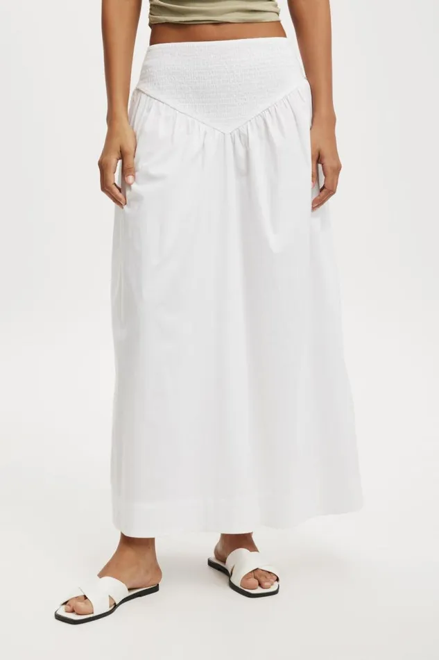 Cotton On Skirts Vinnie VWaist Maxi Skirt White 8211 Women
