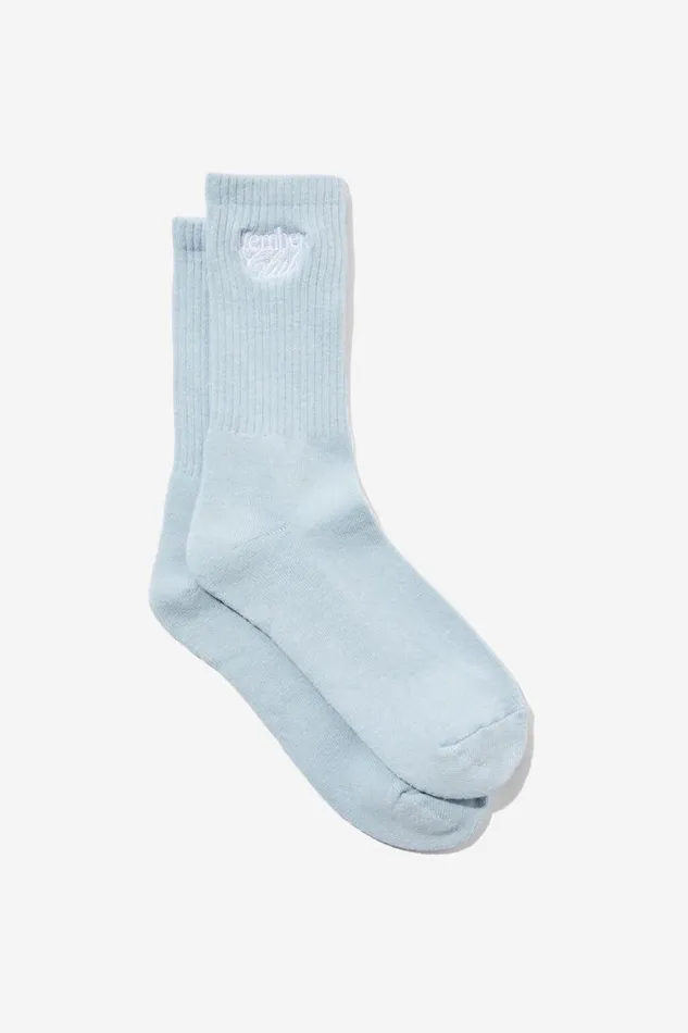 Cotton On Socks and Underwear Graphic Sock Pale Bluemembers Club 8211 Men