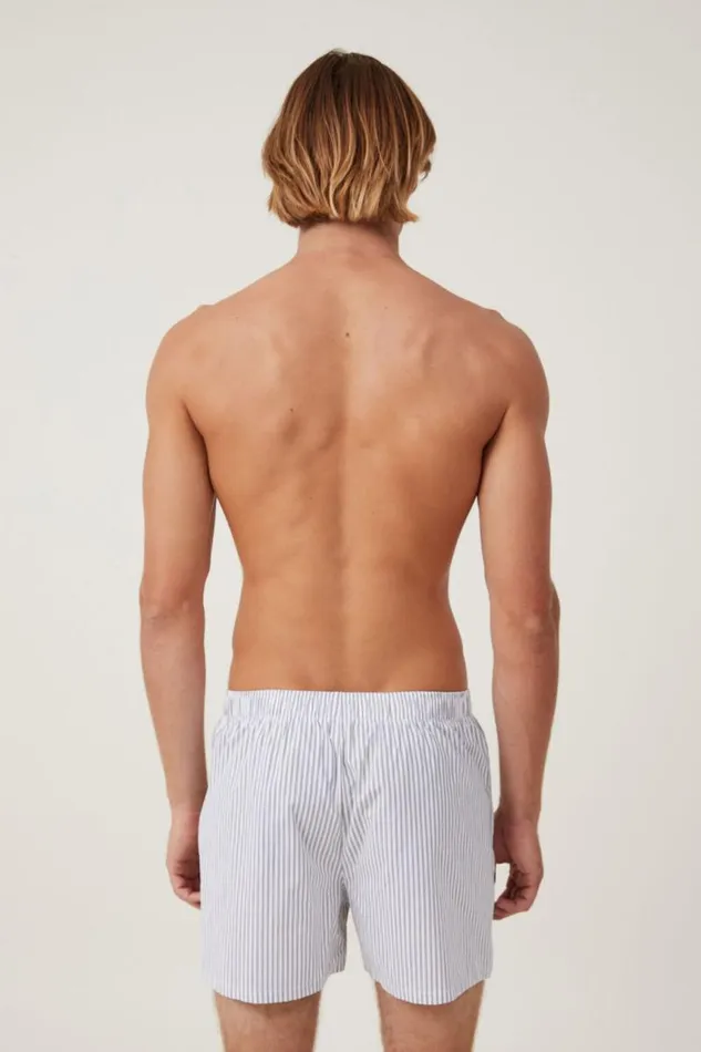 Cotton On Socks and Underwear Stretch Boxer Short Grey White Stripe 8211 Men