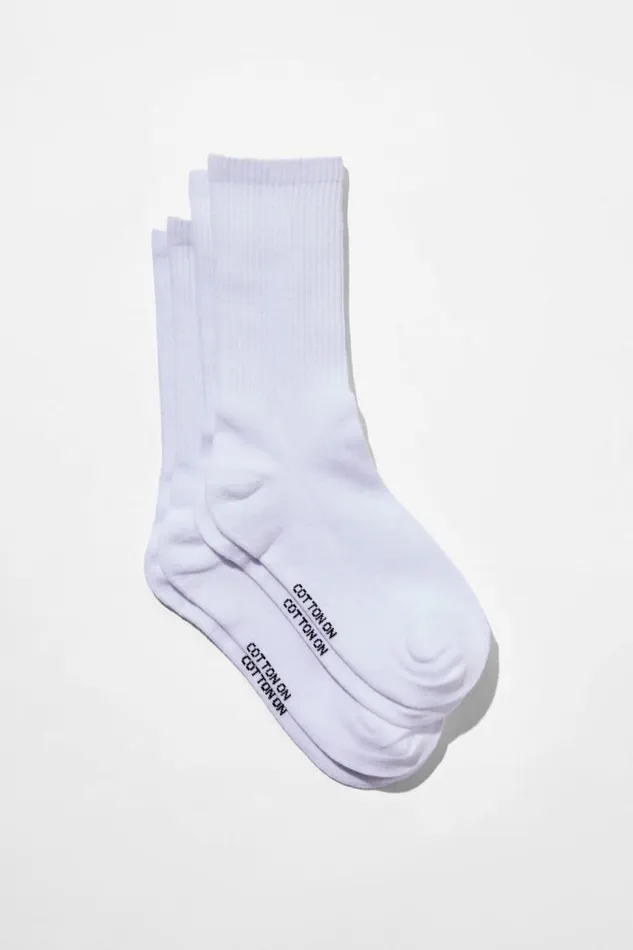 Cotton On Socks The Perfect Pair Crew Sock 2Pk White 8211 Women