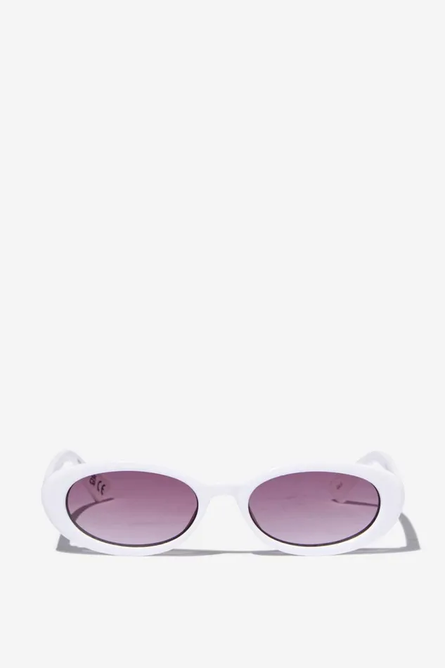 Cotton On Sunglasses Ophelia Oval Sunglasses Ecru 8211 Women