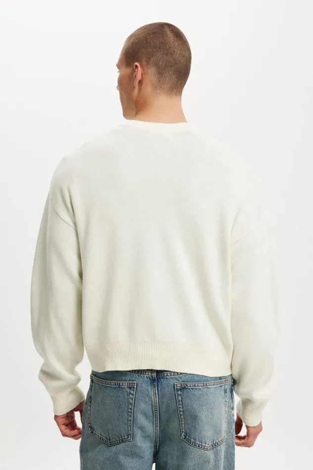 Cotton On Sweaters Heritage Crew Knit Cream 8211 Men Cotton On Sweaters Heritage Crew Knit Cream 8211 Men