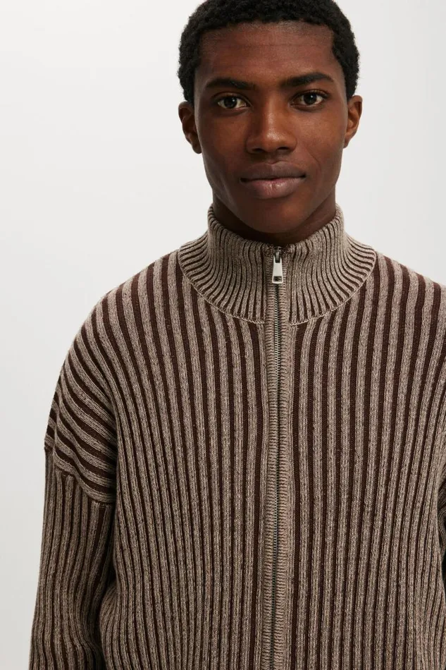 Cotton On Sweaters Zip Through Knit Taupe 8211 Men Cotton On Sweaters Zip Through Knit Taupe 8211 Men
