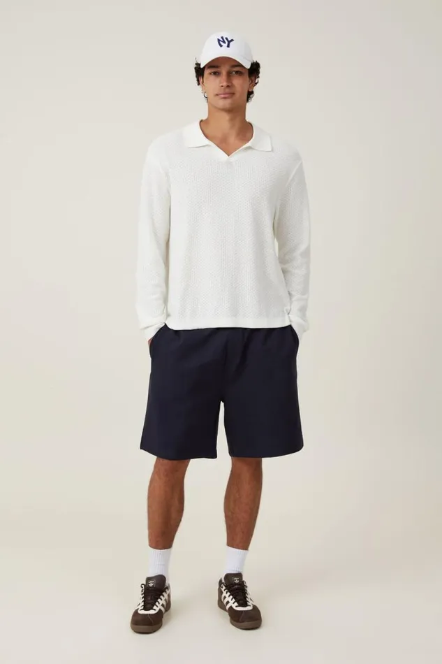 Cotton On Sweats and Hoodies Baggy Fleece Short True Navy 8211 Men
