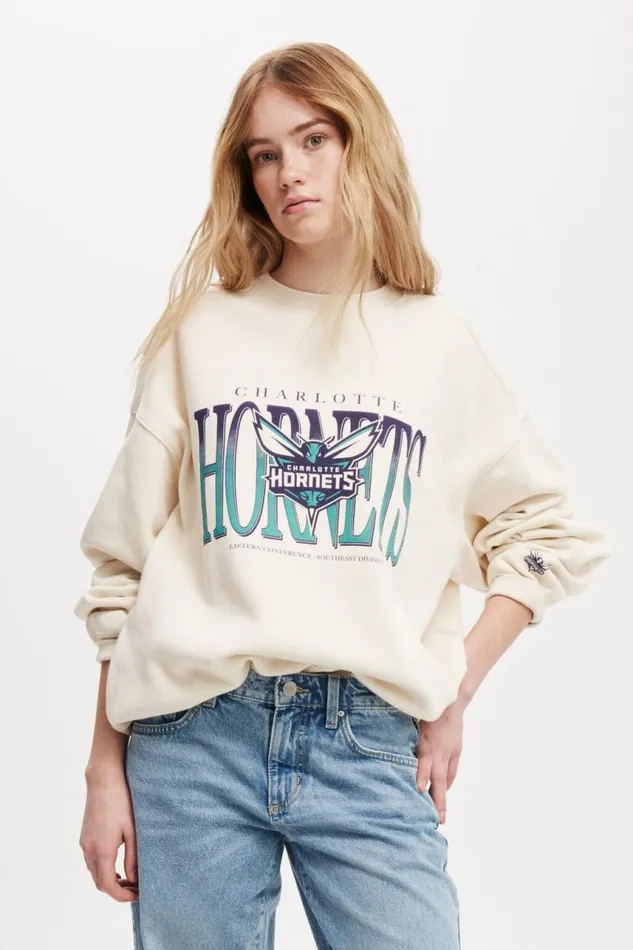 Cotton On Sweats and Hoodies Box Fit Nba Crew Sweater Lcn Nba Ecrucharlotte Hornets 8211 Lock Up 8211 Men Cotton On Sweats and Hoodies Box Fit Nba Crew Sweater Lcn Nba Ecrucharlotte Hornets 8211 Lock Up 8211 Men