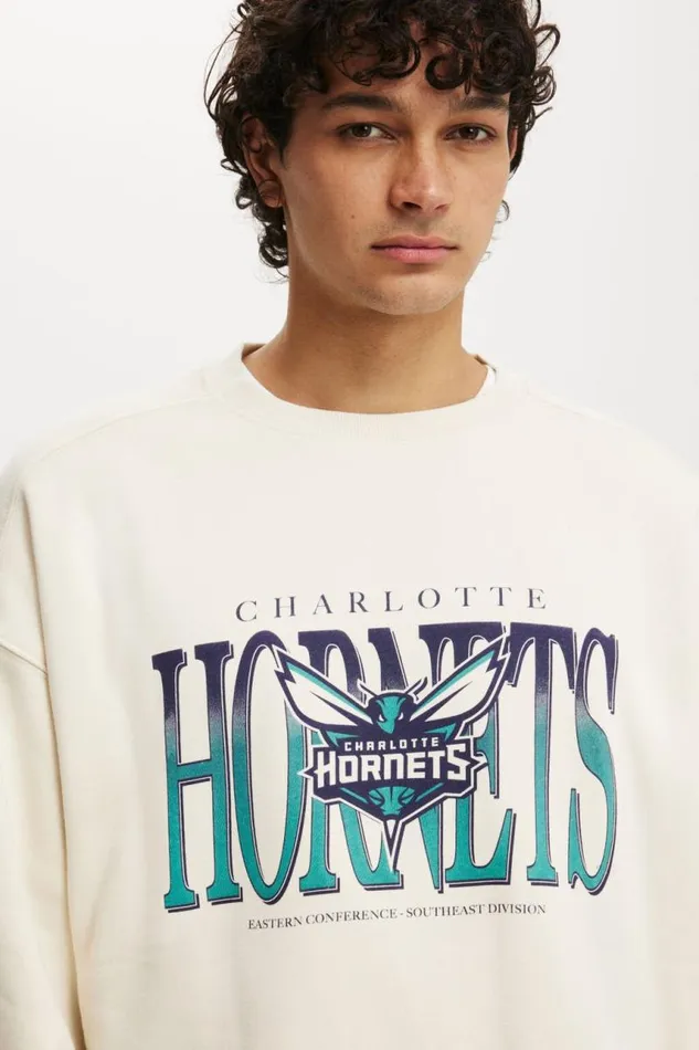 Cotton On Sweats and Hoodies Box Fit Nba Crew Sweater Lcn Nba Ecrucharlotte Hornets 8211 Lock Up 8211 Men Cotton On Sweats and Hoodies Box Fit Nba Crew Sweater Lcn Nba Ecrucharlotte Hornets 8211 Lock Up 8211 Men