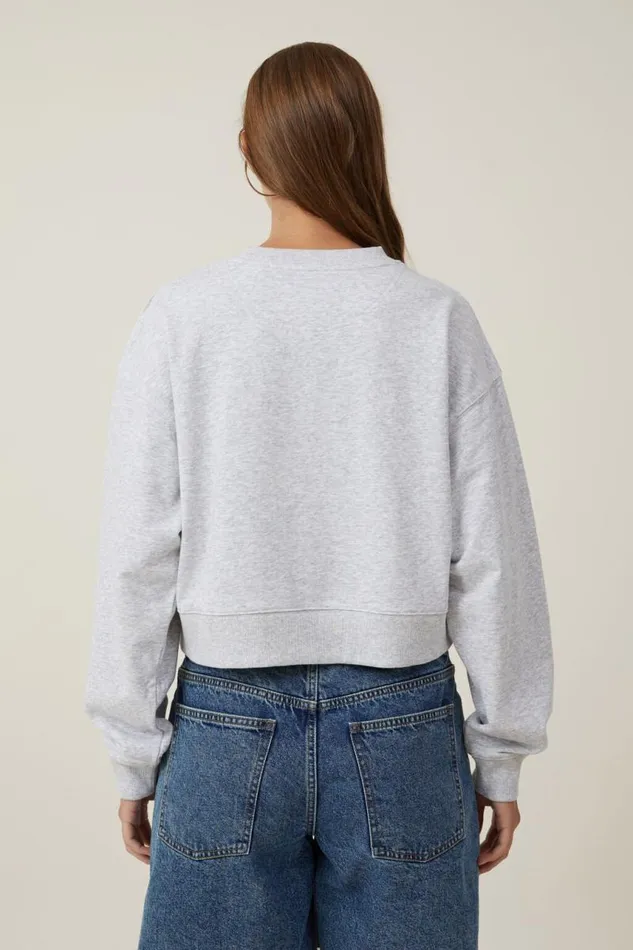 Cotton On SweatsandHoodies Classic Fleece Boxy Crew Sweatshirt Rhodeslight Grey Marle 8211 Women Cotton On SweatsandHoodies Classic Fleece Boxy Crew Sweatshirt Rhodeslight Grey Marle 8211 Women