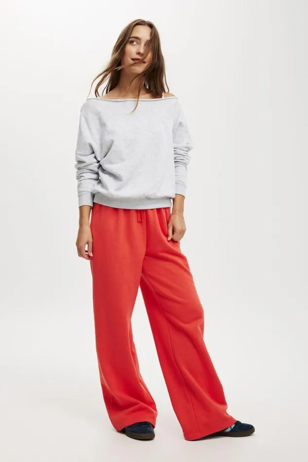 Cotton On SweatsandHoodies Classic Fleece Off The Shoulder Sweatshirt Soft Grey Marle 8211 Women Cotton On SweatsandHoodies Classic Fleece Off The Shoulder Sweatshirt Soft Grey Marle 8211 Women