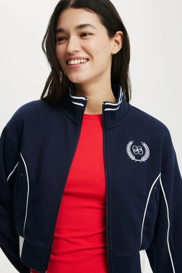 Cotton On SweatsandHoodies Graphic Cropped Zip Through Co Crest Winter Night 8211 Women Cotton On SweatsandHoodies Graphic Cropped Zip Through Co Crest Winter Night 8211 Women