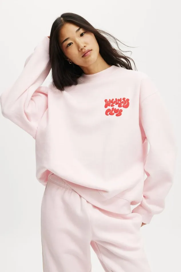 Cotton On SweatsandHoodies Plush Graphic Crew Sweatshirt Cherry Dreamraspberry 8211 Women Cotton On SweatsandHoodies Plush Graphic Crew Sweatshirt Cherry Dreamraspberry 8211 Women