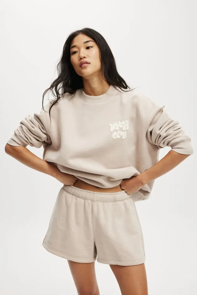 Cotton On SweatsandHoodies Plush Graphic Crew Sweatshirt Sesame Marlecoconut Milk 8211 Women Cotton On SweatsandHoodies Plush Graphic Crew Sweatshirt Sesame Marlecoconut Milk 8211 Women