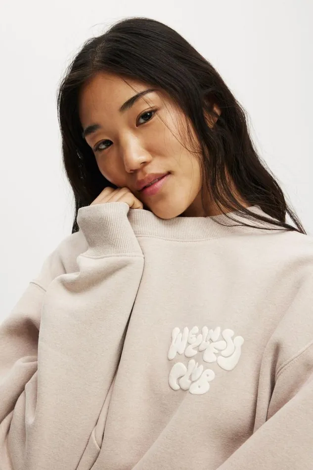 Cotton On SweatsandHoodies Plush Graphic Crew Sweatshirt Sesame Marlecoconut Milk 8211 Women Cotton On SweatsandHoodies Plush Graphic Crew Sweatshirt Sesame Marlecoconut Milk 8211 Women