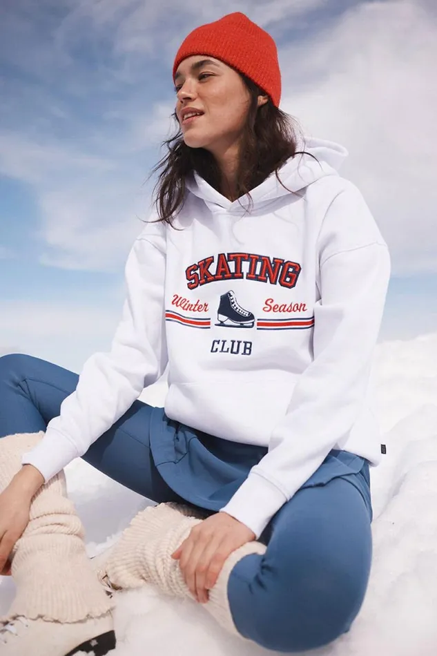 Cotton On SweatsandHoodies Plush Premium Graphic Hoodie Whiteskating Winter Club 8211 Women Cotton On SweatsandHoodies Plush Premium Graphic Hoodie Whiteskating Winter Club 8211 Women
