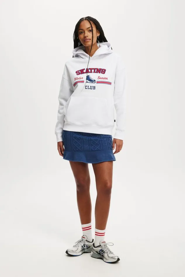 Cotton On SweatsandHoodies Plush Premium Graphic Hoodie Whiteskating Winter Club 8211 Women Cotton On SweatsandHoodies Plush Premium Graphic Hoodie Whiteskating Winter Club 8211 Women