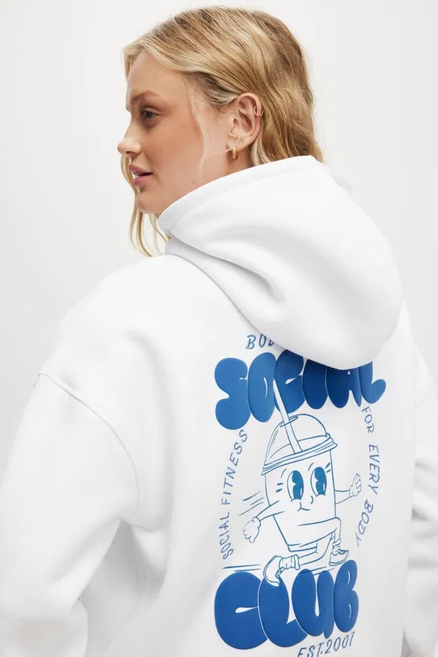 Cotton On SweatsandHoodies Plush Premium Graphic Hoodie Whitesocial Club 8211 Women Cotton On SweatsandHoodies Plush Premium Graphic Hoodie Whitesocial Club 8211 Women