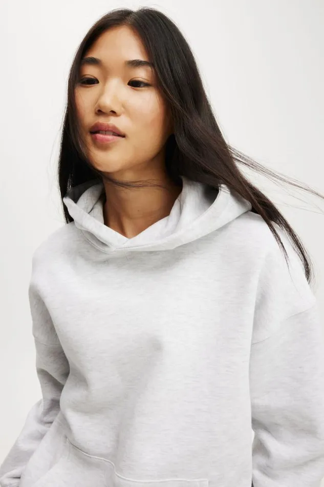 Cotton On SweatsandHoodies Plush Premium Hoodie Cloudy Grey Marle 8211 Women Cotton On SweatsandHoodies Plush Premium Hoodie Cloudy Grey Marle 8211 Women