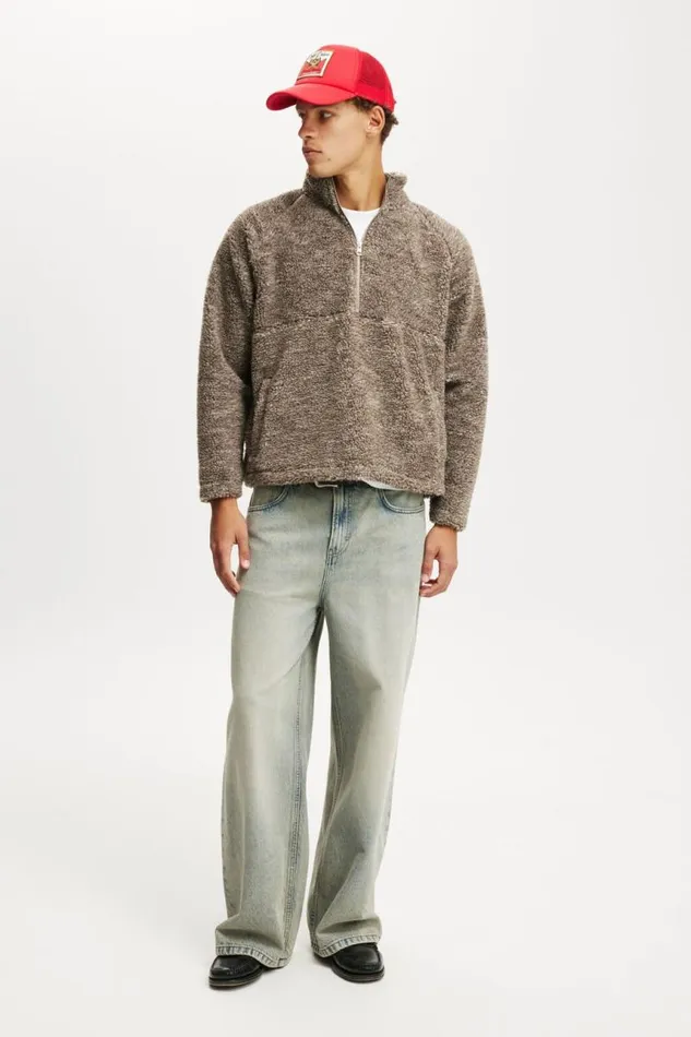 Cotton On Sweats and Hoodies Teddy 12 Zip Fleece Putty 8211 Men Cotton On Sweats and Hoodies Teddy 12 Zip Fleece Putty 8211 Men