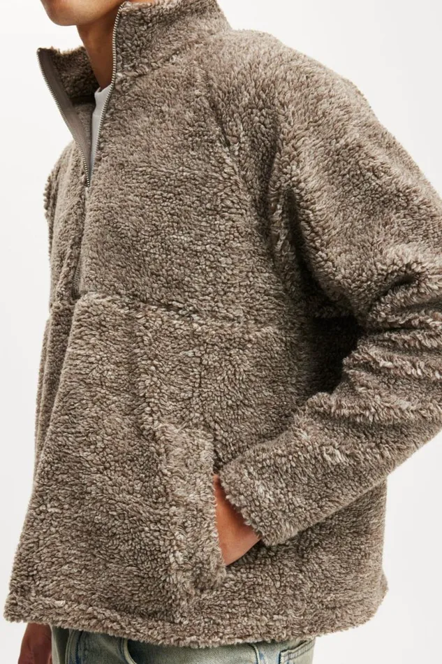 Cotton On Sweats and Hoodies Teddy 12 Zip Fleece Putty 8211 Men Cotton On Sweats and Hoodies Teddy 12 Zip Fleece Putty 8211 Men
