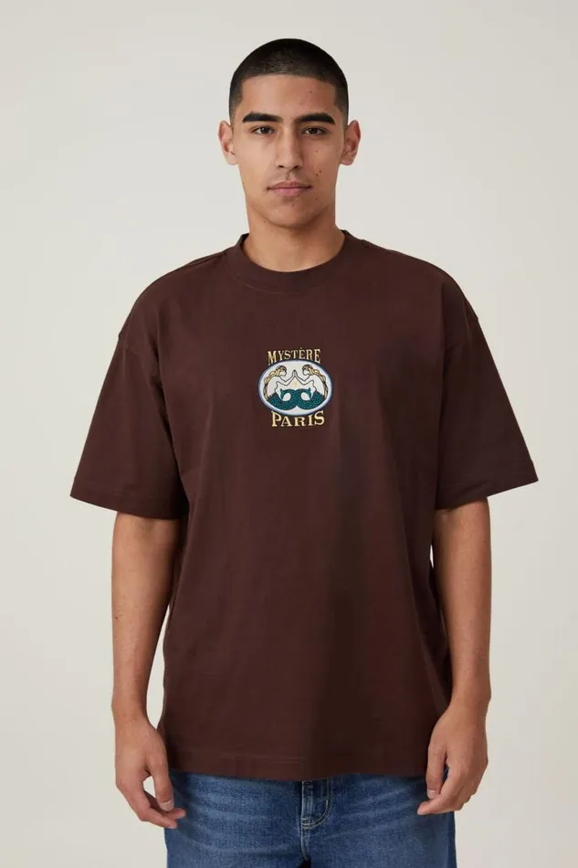 Cotton On Tees and Tanks Box Fit Graphic TShirt Dark Oaksirens Paris 8211 Men