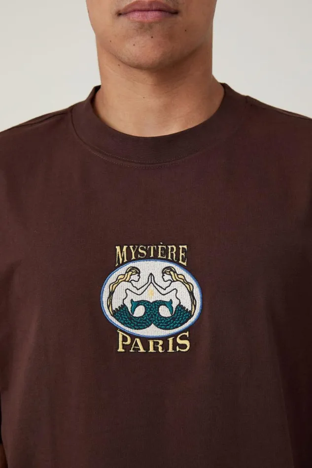 Cotton On Tees and Tanks Box Fit Graphic TShirt Dark Oaksirens Paris 8211 Men Cotton On Tees and Tanks Box Fit Graphic TShirt Dark Oaksirens Paris 8211 Men