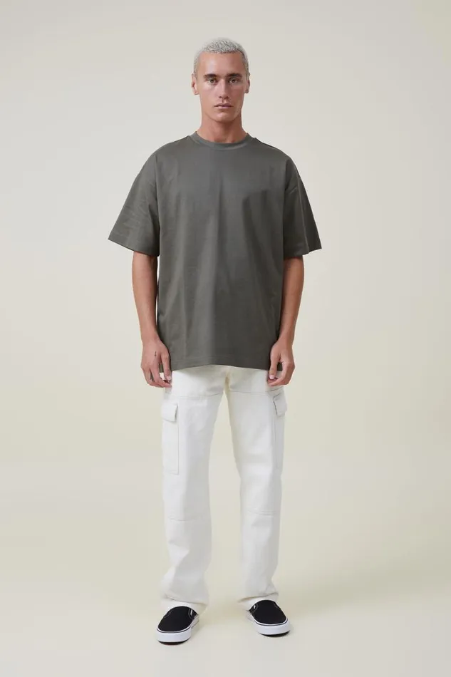 Cotton On Tees and Tanks Box Fit TShirt Military 8211 Men Cotton On Tees and Tanks Box Fit TShirt Military 8211 Men
