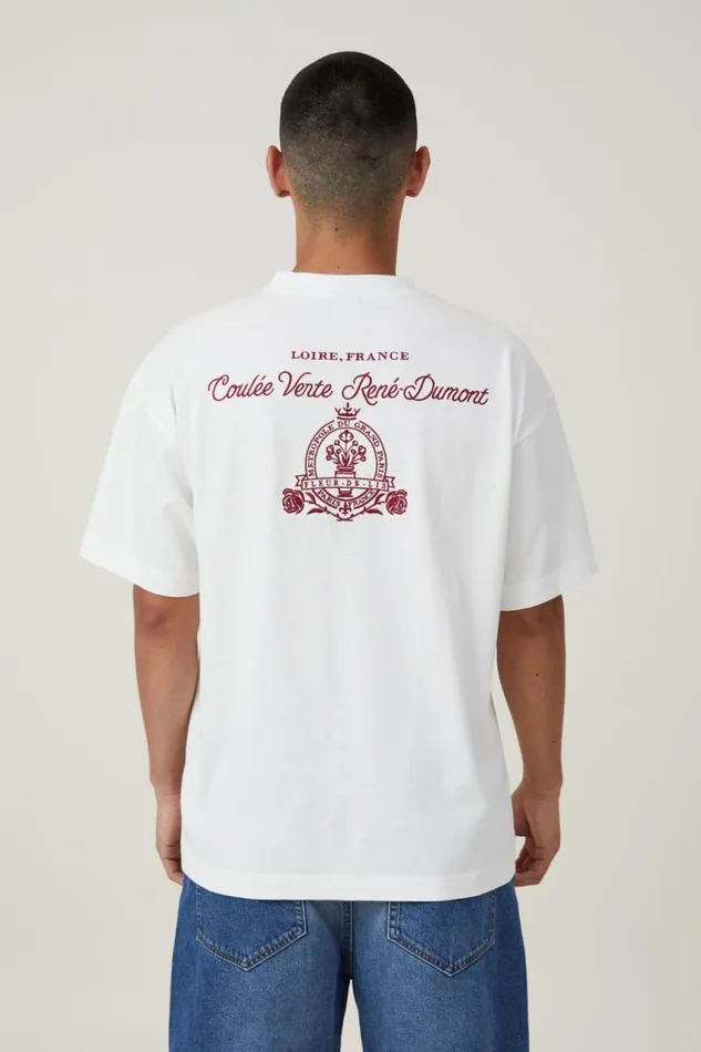 Cotton On Tees and Tanks Box Fit Text TShirt Vintage White Coulee 8211 Men Cotton On Tees and Tanks Box Fit Text TShirt Vintage White Coulee 8211 Men