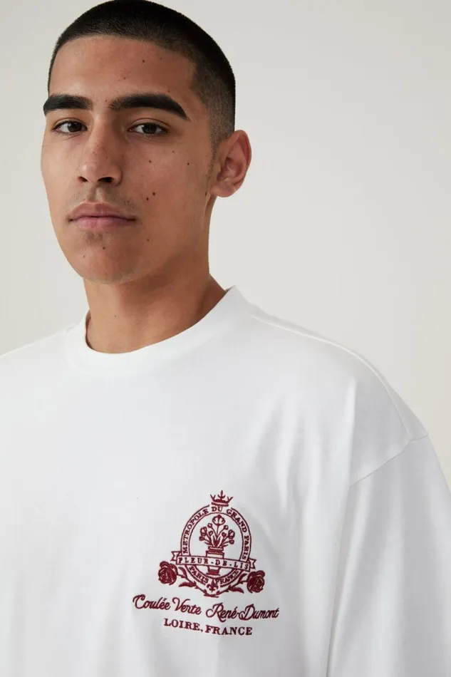 Cotton On Tees and Tanks Box Fit Text TShirt Vintage White Coulee 8211 Men Cotton On Tees and Tanks Box Fit Text TShirt Vintage White Coulee 8211 Men