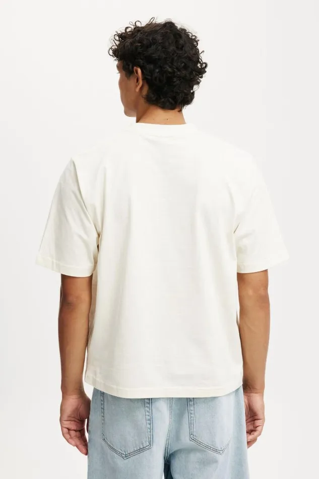 Cotton On Tees and Tanks Cropped Fit TShirt Cream Puff 8211 Men Cotton On Tees and Tanks Cropped Fit TShirt Cream Puff 8211 Men