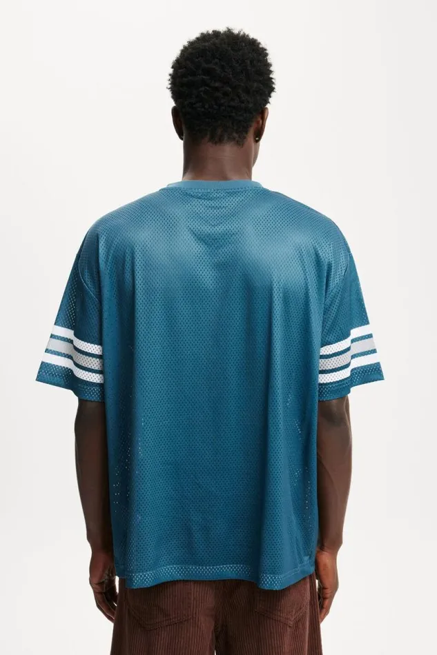 Cotton On Tees and Tanks Football Jersey Moonlight Blue 72 8211 Men Cotton On Tees and Tanks Football Jersey Moonlight Blue 72 8211 Men