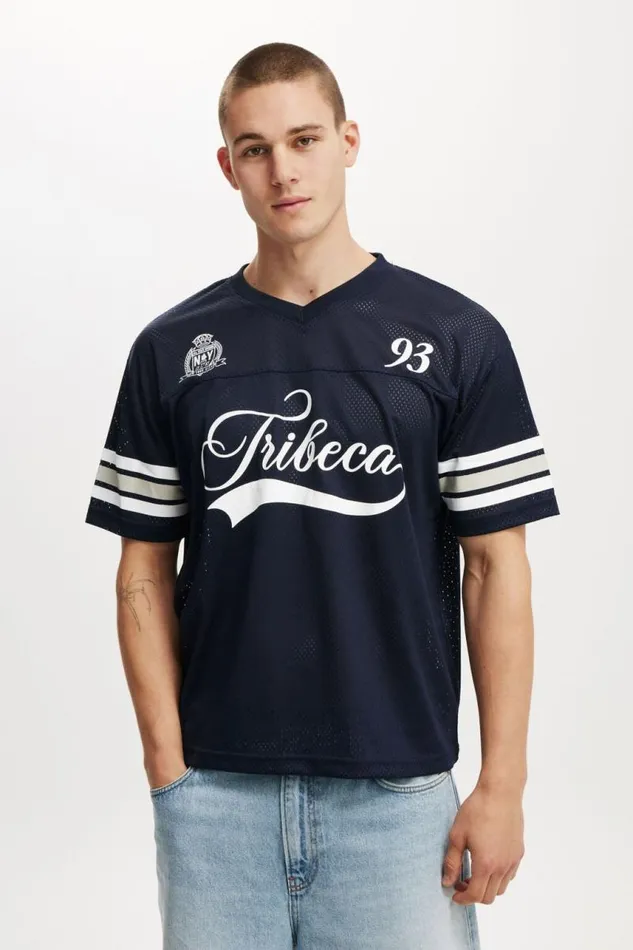 Cotton On Tees and Tanks Football Jersey True Navytribeca 8211 Men