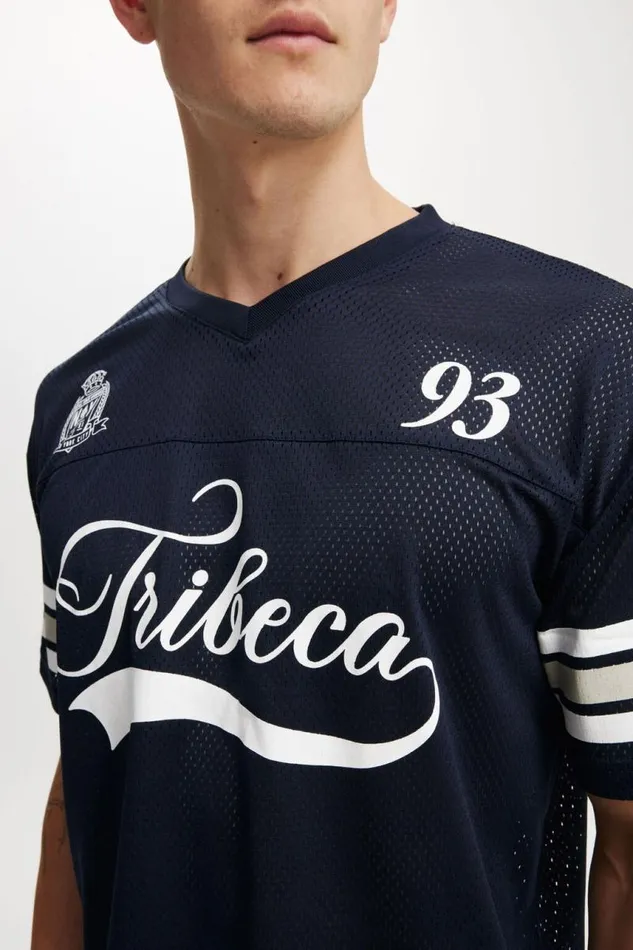 Cotton On Tees and Tanks Football Jersey True Navytribeca 8211 Men Cotton On Tees and Tanks Football Jersey True Navytribeca 8211 Men
