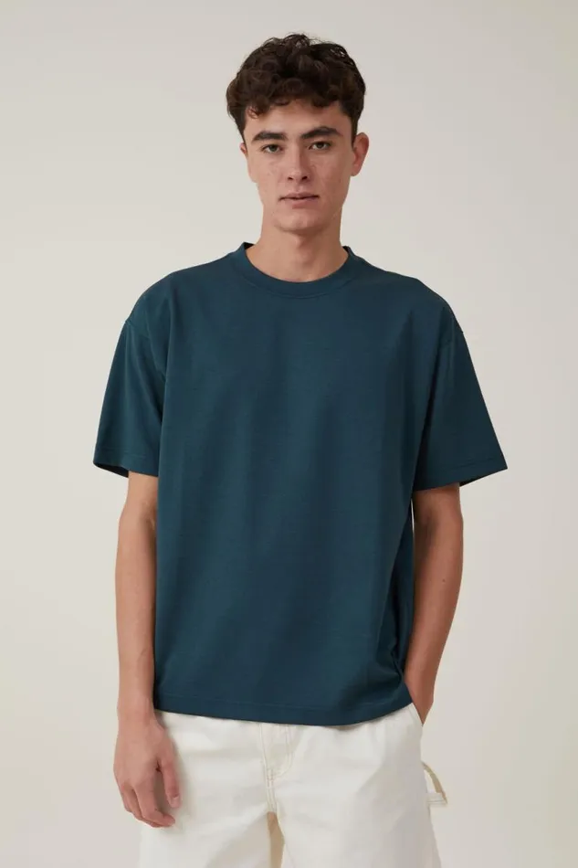 Cotton On Tees and Tanks Hyperweave TShirt Deep Sea Teal 8211 Men