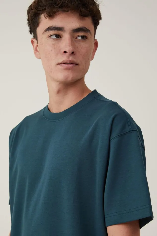 Cotton On Tees and Tanks Hyperweave TShirt Deep Sea Teal 8211 Men Cotton On Tees and Tanks Hyperweave TShirt Deep Sea Teal 8211 Men