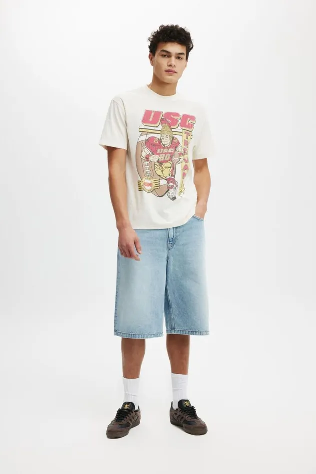 Cotton On Tees and Tanks License Loose Fit College TShirt Lcn Usc Creampufftrojans 8211 Football 8211 Men Cotton On Tees and Tanks License Loose Fit College TShirt Lcn Usc Creampufftrojans 8211 Football 8211 Men