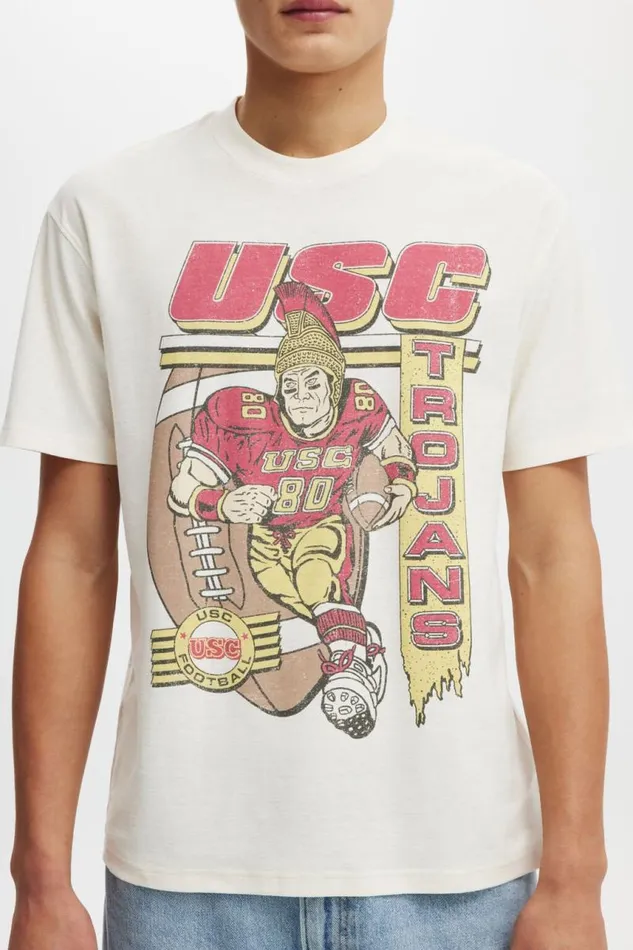 Cotton On Tees and Tanks License Loose Fit College TShirt Lcn Usc Creampufftrojans 8211 Football 8211 Men Cotton On Tees and Tanks License Loose Fit College TShirt Lcn Usc Creampufftrojans 8211 Football 8211 Men