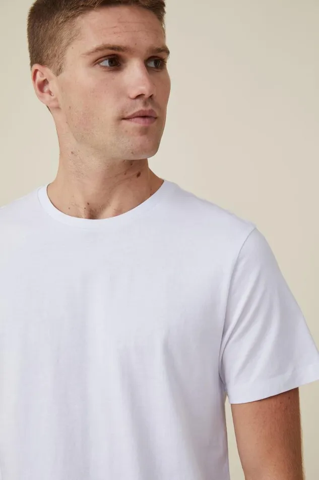 Cotton On Tees and Tanks Organic Longline TShirt White 8211 Men Cotton On Tees and Tanks Organic Longline TShirt White 8211 Men