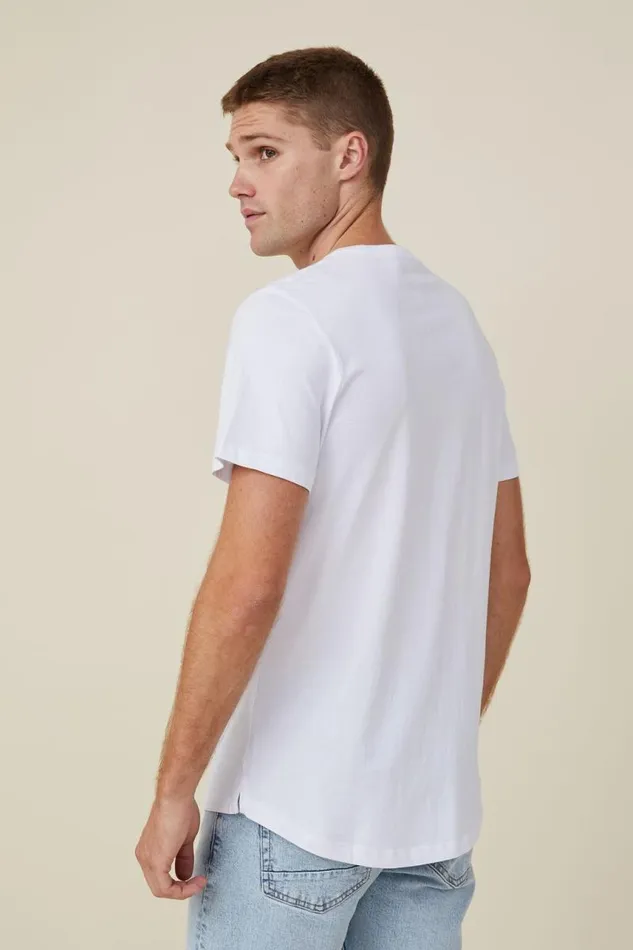 Cotton On Tees and Tanks Organic Longline TShirt White 8211 Men Cotton On Tees and Tanks Organic Longline TShirt White 8211 Men