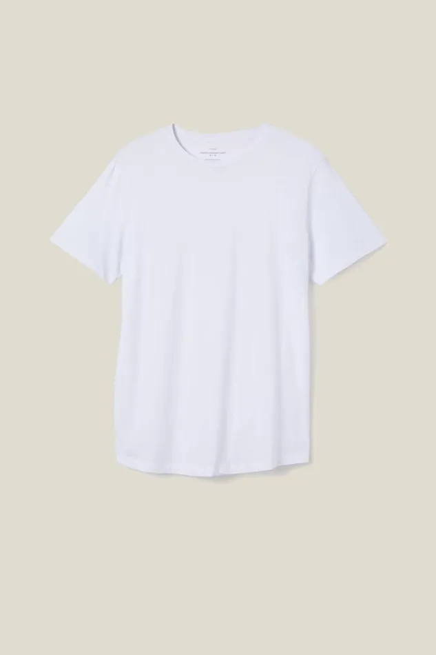 Cotton On Tees and Tanks Organic Longline TShirt White 8211 Men Cotton On Tees and Tanks Organic Longline TShirt White 8211 Men