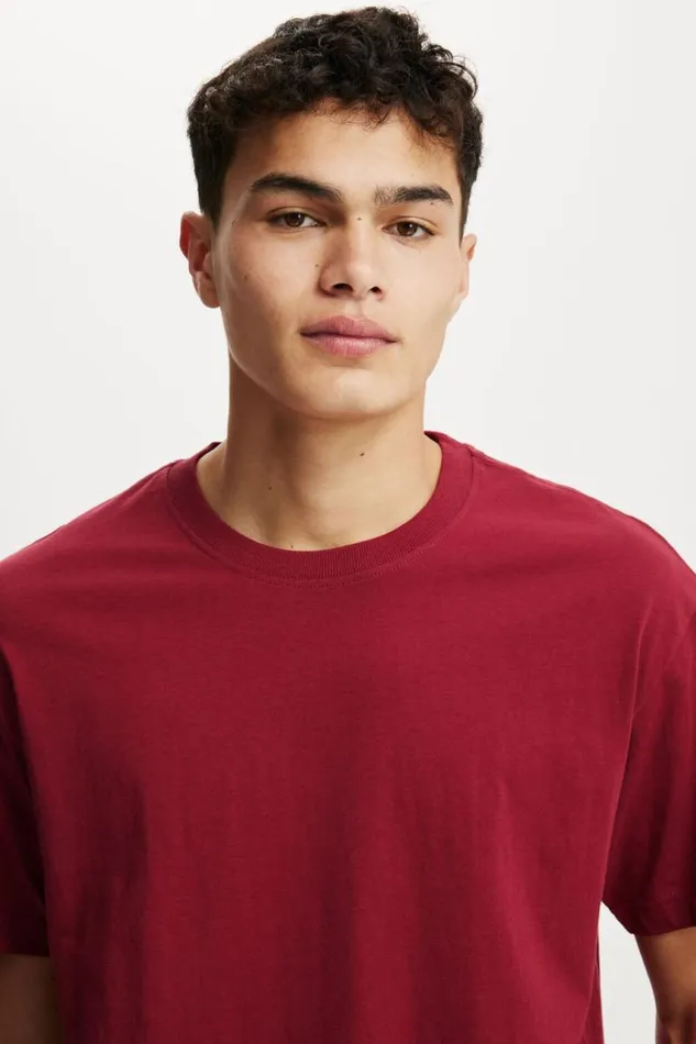 Cotton On Tees and Tanks Organic Loose Fit TShirt Crimson 8211 Men Cotton On Tees and Tanks Organic Loose Fit TShirt Crimson 8211 Men