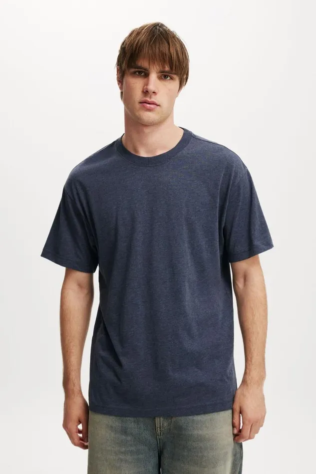Cotton On Tees and Tanks Organic Loose Fit TShirt Navy Marle 8211 Men