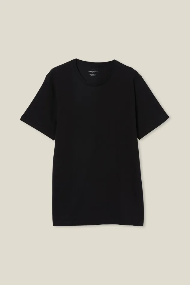 Cotton On Tees and Tanks Organic Regular Fit Crew TShirt Black 8211 Men Cotton On Tees and Tanks Organic Regular Fit Crew TShirt Black 8211 Men