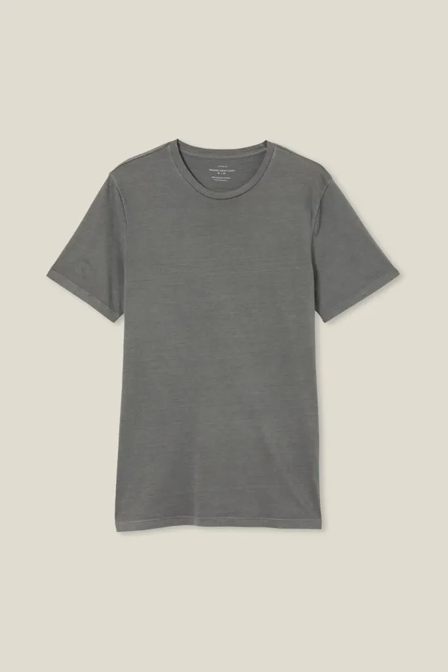 Cotton On Tees and Tanks Organic Regular Fit Crew TShirt Slate Stone 8211 Men Cotton On Tees and Tanks Organic Regular Fit Crew TShirt Slate Stone 8211 Men